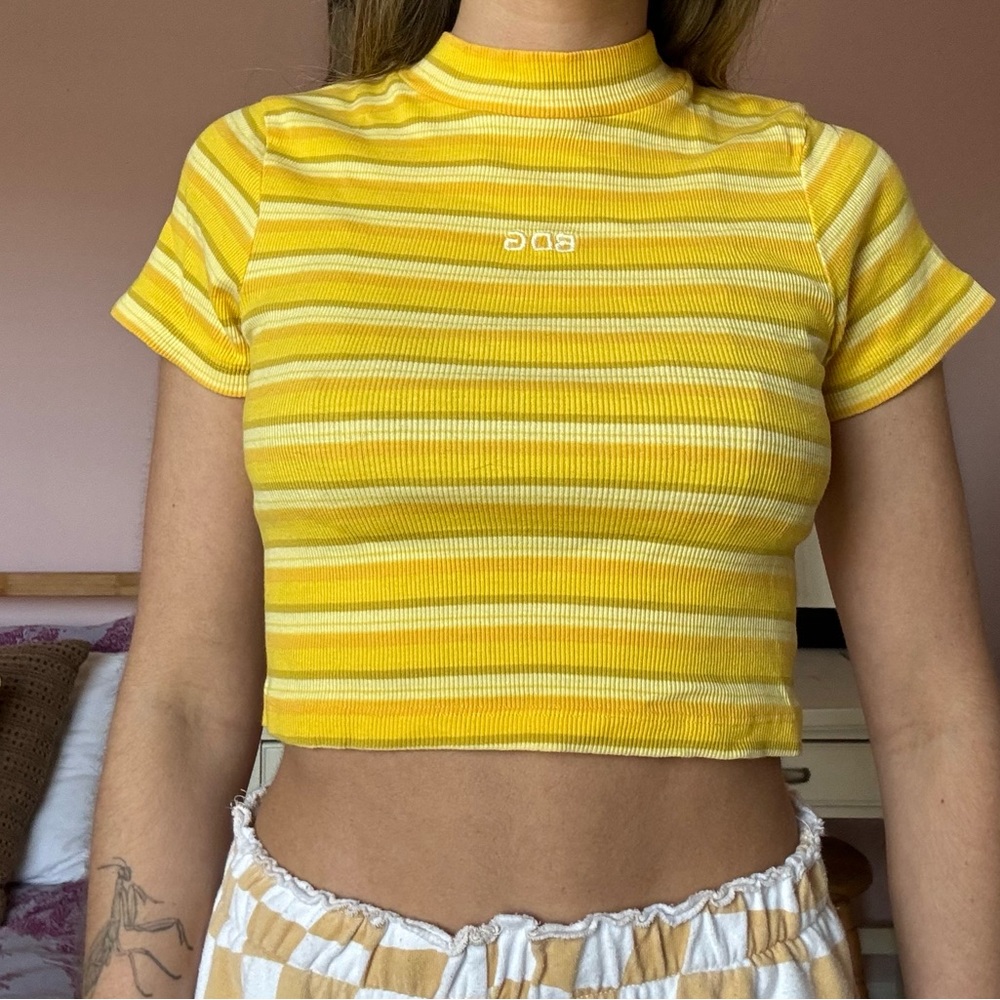 BDG Striped Yellow Top